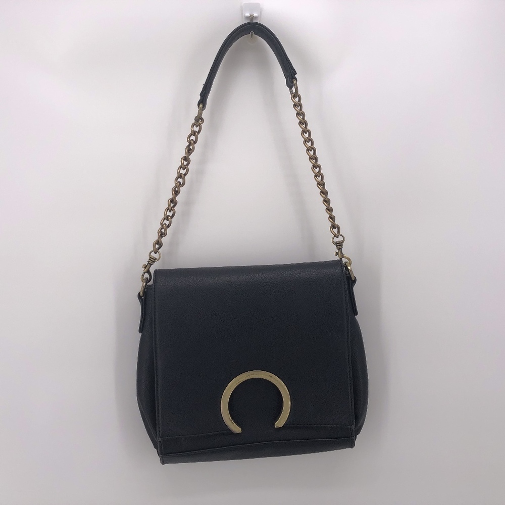 CHILLX by LeMiel Black Gold Half Circle Chain Bag